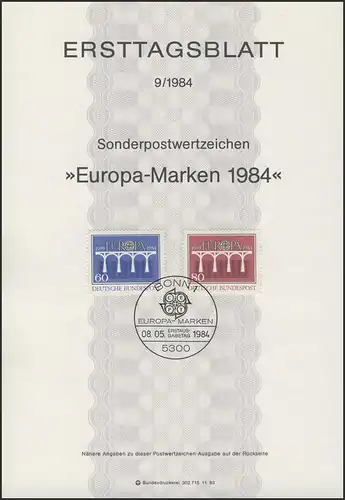 ETB 09/1984 Europa: CEPT