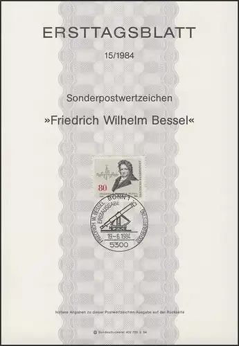 ETB 15/1984 Friedrich Wilhelm Bessel, Astronom