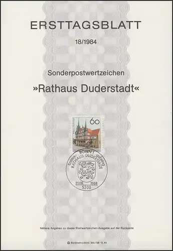 ETB 18/1984 Rathaus Duderstadt