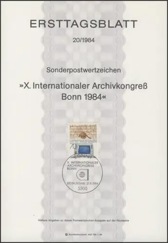 ETB 20/1984 Archivkongress, Bonn