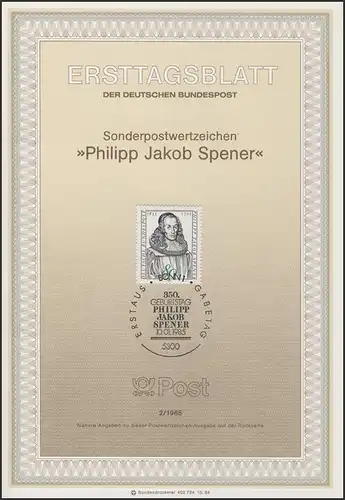 ETB 02/1985 Philipp Jakob Spener, Theologe