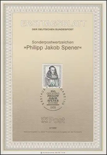 ETB 02/1985 Philippe Jakob Spener, théologien