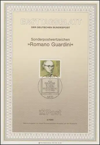 ETB 04/1985 Romano Guardini, théologien