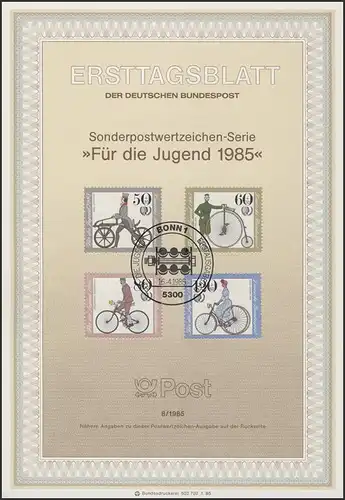 ETB 08/1985 Jugend Fahrräder Drais Laufrad Dreirad