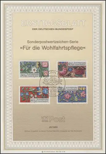 ETB 20/1985 Wohlfahrt: Miniaturen aus Gebetbuch