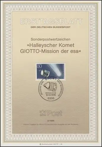 ETB 05/1986 Halleyscher Komet, ESA