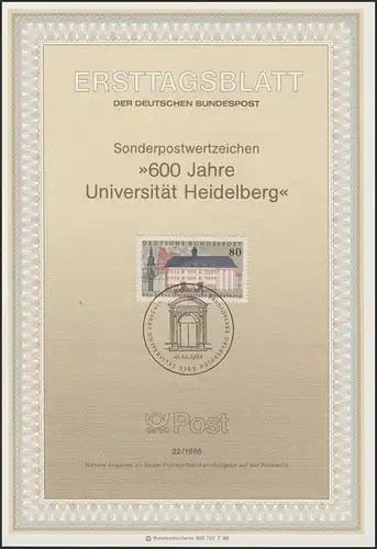 ETB 22/1986 Universität Heidelberg