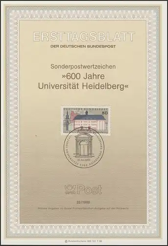 ETB 22/1986 Université de Heidelberg