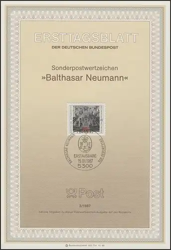 ETB 02/1987 Balthazar Neumann, Baumeister