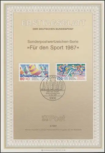 ETB 05/1987 Sporthilfe: Segel- und Skiweltmeisterschaft