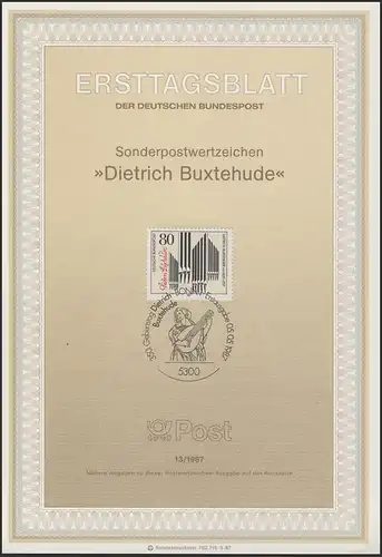 ETB 13/1987 Dietrich Buxtehude, Komponist und Organist