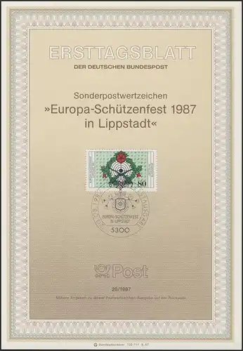ETB 20/1987 Lippstadt, Fête des Protecteurs d'Europe