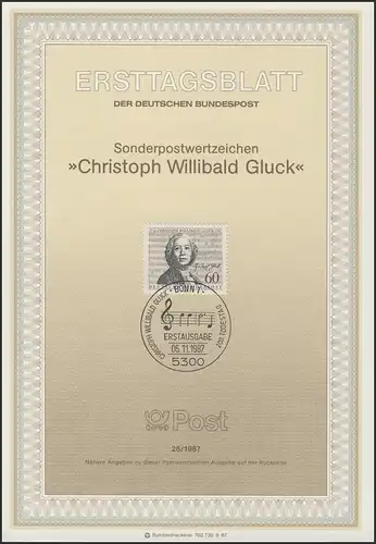 ETB 26/1987 Christoph Willibald Gluck, Komponist