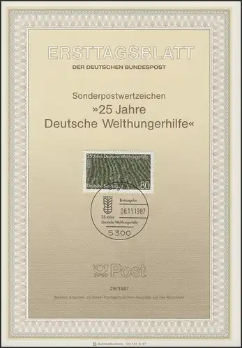 ETB 28/1987 Welthungerhilfe