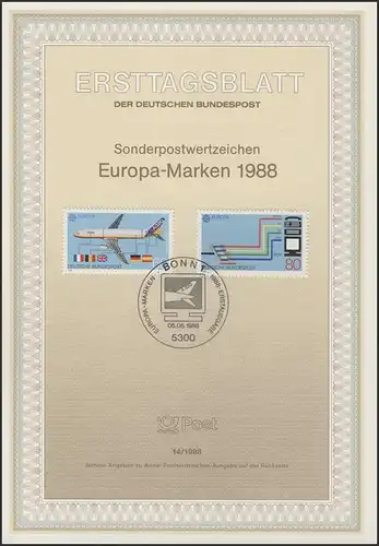 ETB 14/1988 Europa: Transport- und Kommunikationsmittel