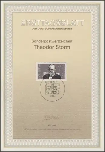 ETB 17/1988 Theodor Storm, Dichter