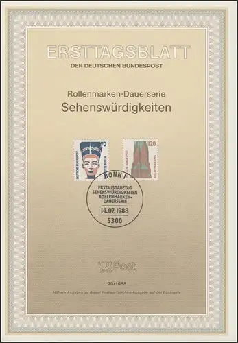 ETB 20/1988 Sehenswürdigkeiten, Nofretete-Büste, Berlin