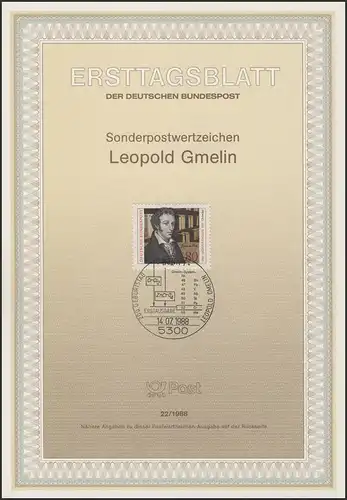 ETB 22/1988 Leopold Gmelin, Chemiker