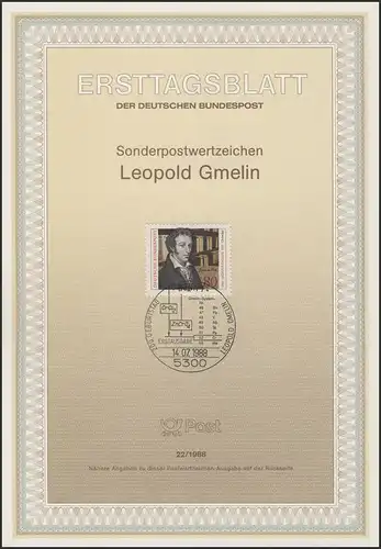 ETB 22/1988 Leopold Gmelin, chimiste