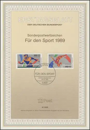 ETB 08/1989 Sporthilfe: Tischtennis, Kunstturnen