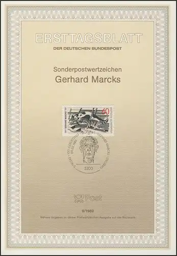 ETB 09/1989 Gerhard Marcks, Bildhauer, Grafiker