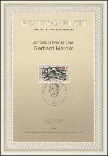 ETB 09/1989 Gerhard Marcks, Sculpteur, Graphiste