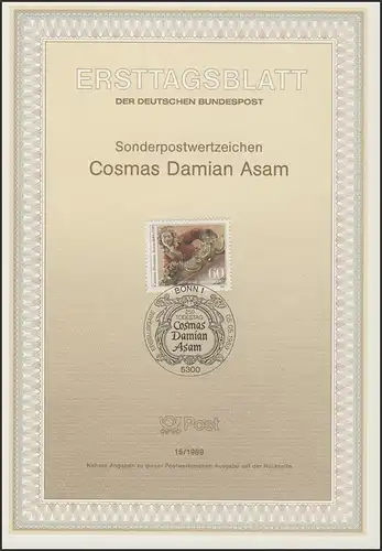 ETB 15/1989 Cosmas Damian Asam, peintre, constructeur