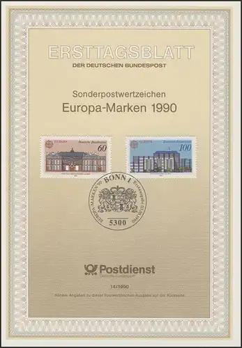 ETB 14/1990 Europa: Postalische Einrichtungen