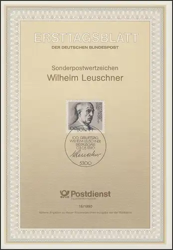 ETB 18/1990 Wilhelm Leuschner, chef du syndicat