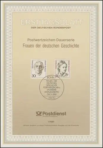ETB 01/1991 Frauen der Geschichte: Kollwitz, Boehm