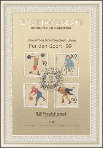 ETB 10/1991 Sporthilfe, Gewichtheben, Radfahren