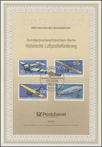 ETB 19/1991 Historische Luftpostbeförderung