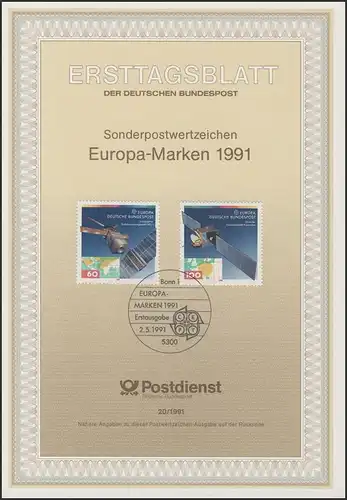 ETB 20/1991 aviation spatiale, satellite