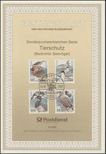 ETB 27/1991 Tierschutz: Bedrohte Seevögel