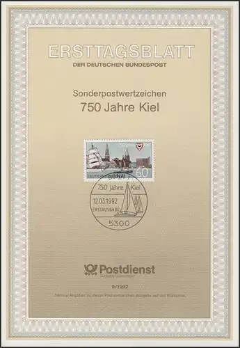 ETB 09/1992 Kiel. - (EN)
