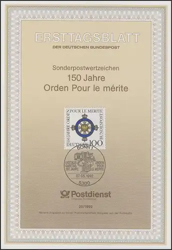 ETB 20/1992 - Pour le mérite