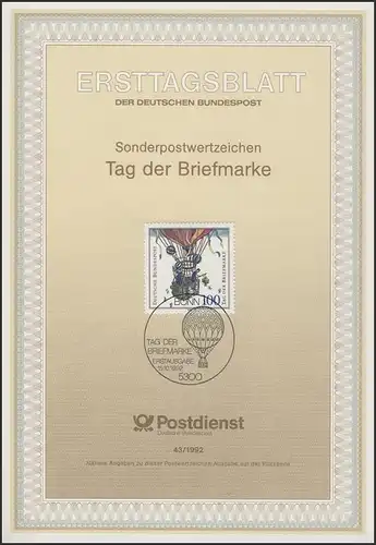 ETB 43/1992 Tag der Briefmarke