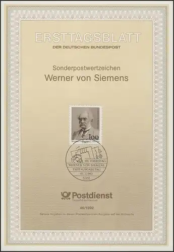 ETB 46/1992 Werner von Siemens, Industriel