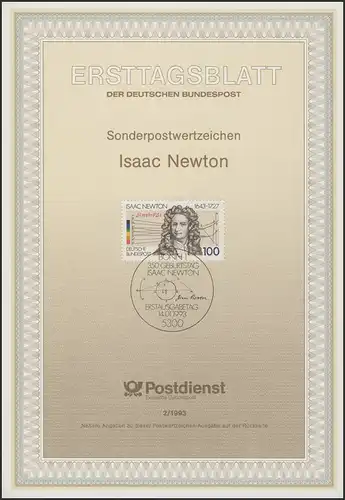 ETB 02/1993 Sir Isaac Newton, Physiker