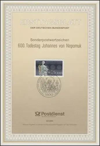 ETB 08/1993 Johannes von Nepomuk, Cleriker