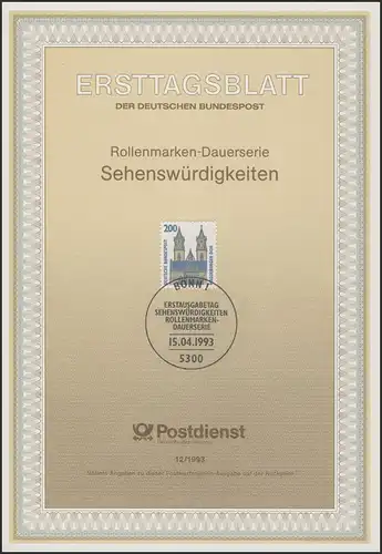 ETB 12/1993 - SWK Magdeburger Dom, 200 Pf