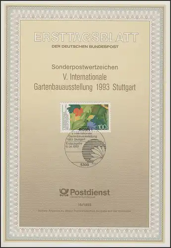 ETB 15/1993 Exposition internationale du jardin