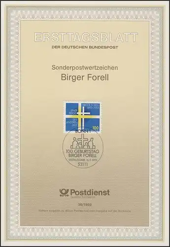 ETB 36/1993 Birger Forell, théologien