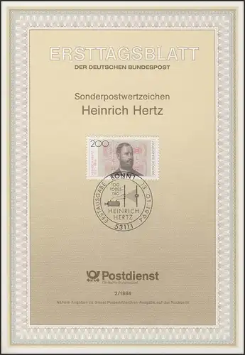 ETB 02/1994 - Heinrich Hertz, Physiker