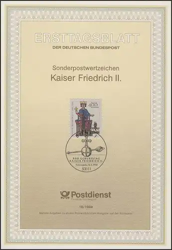 ETB 18/1994 - Kaiser Friedrich II