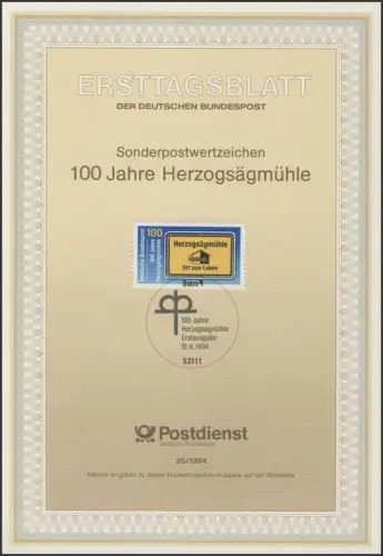 ETB 20/1994 - Herzogsägmühle