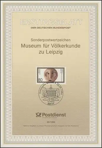 ETB 28/1994 - Museum für Völkerkunde, Leipzig