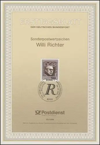 ETB 30/1994 - Willi Richter, Gewerkschaftsbund