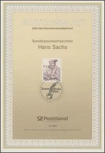 ETB 36/1994 Hans Sachs, poète