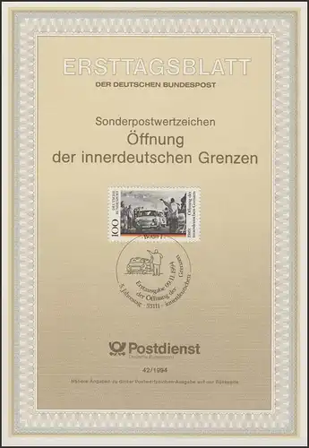ETB 42/1994 Öffnung der innerdeutschen Grenze